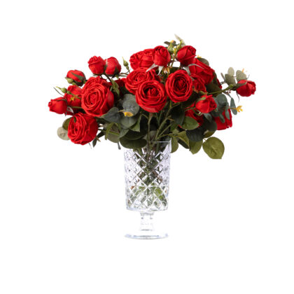 Real Touch Roses In An Elegant Large Classic Vase