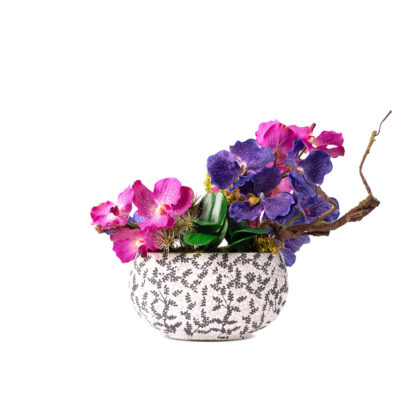 Luxurious Vanda Arrangement in an Elegant Ceramic Vase